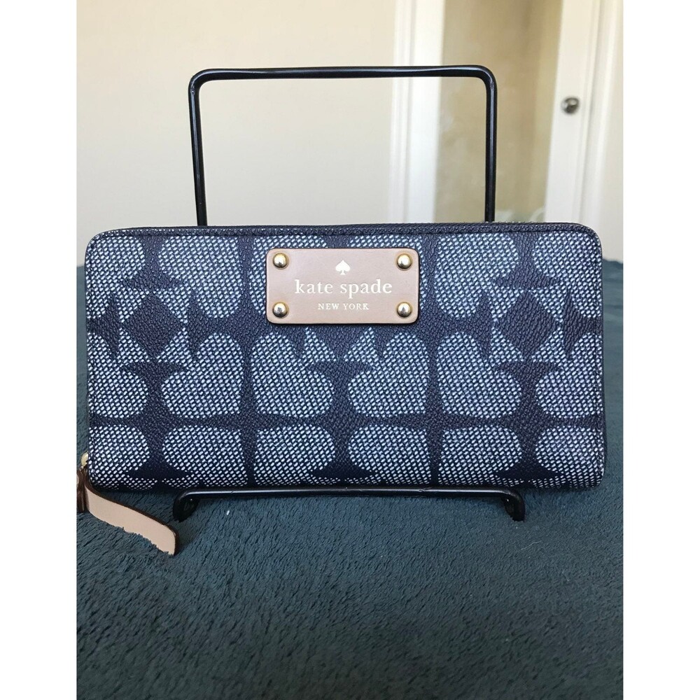 Kate Spade ace of spade continental zip around wallet
